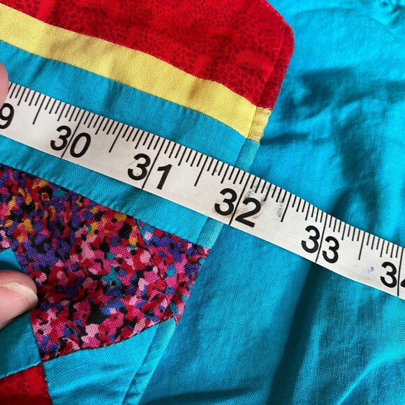 VTG Handmade Patchwork Pockets Lined Jean Jacket Retro Boho Festival Size XXL - Picture 11 of 12